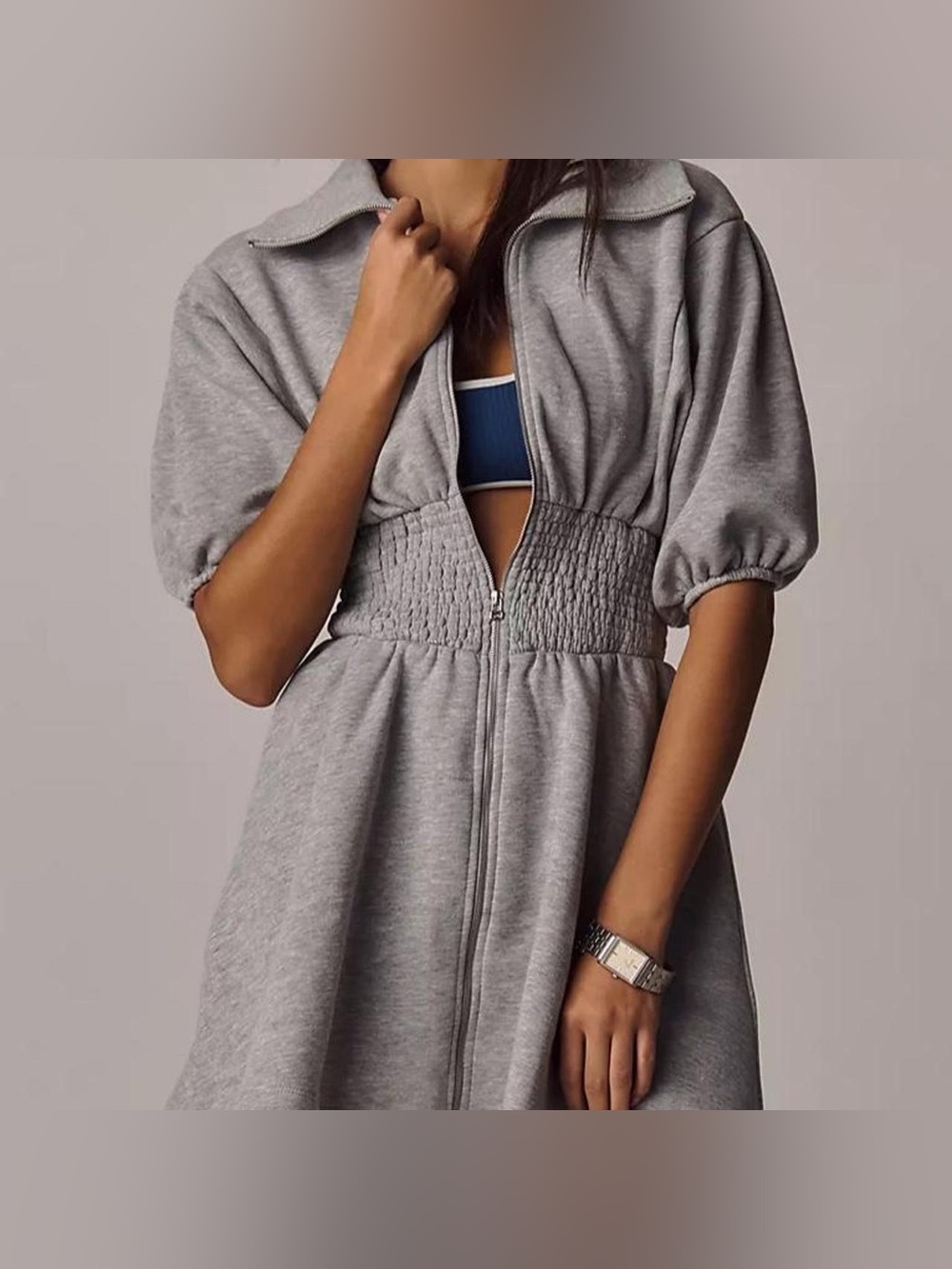 Anthropologie Daily Practice grey dress